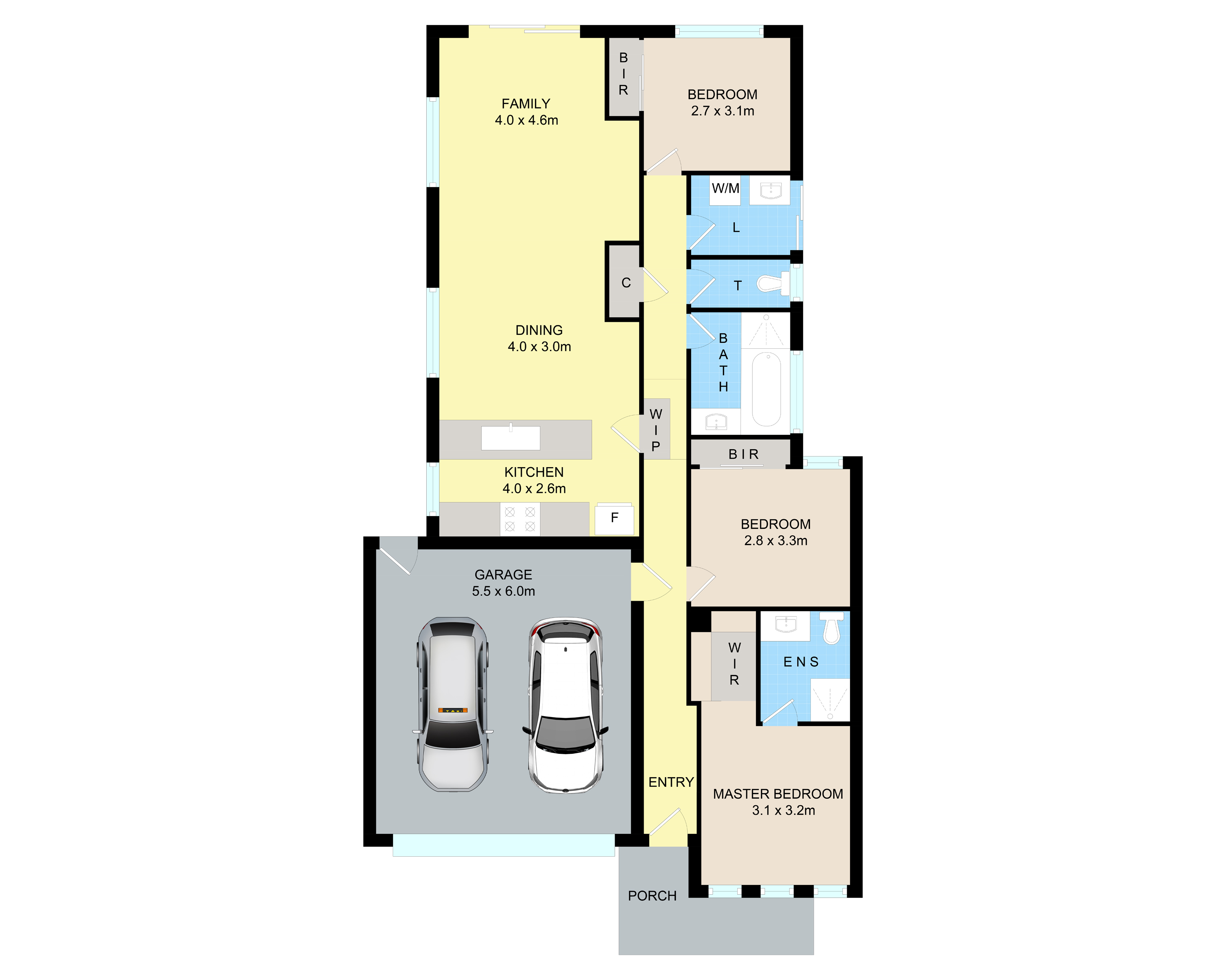 Color Floor Plan + Site Plan